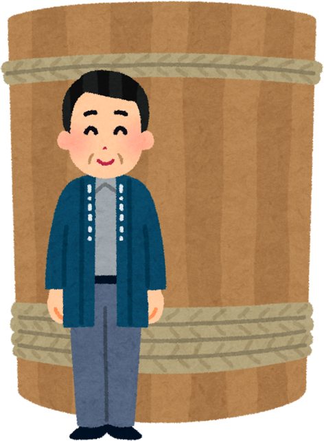 Illustration of a Sake Brewery Worker